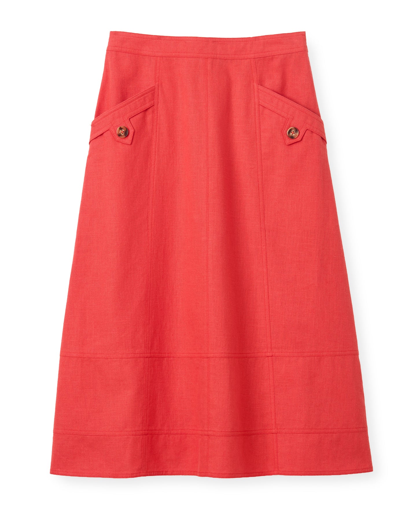 Alice Button Skirt - Poppy