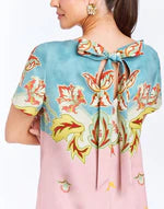 Adria Midi Dress - Pink Blue