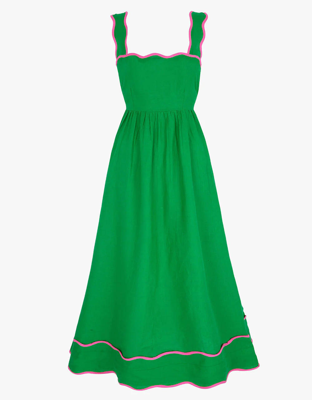 Hazel Dress - Parakeet Linen