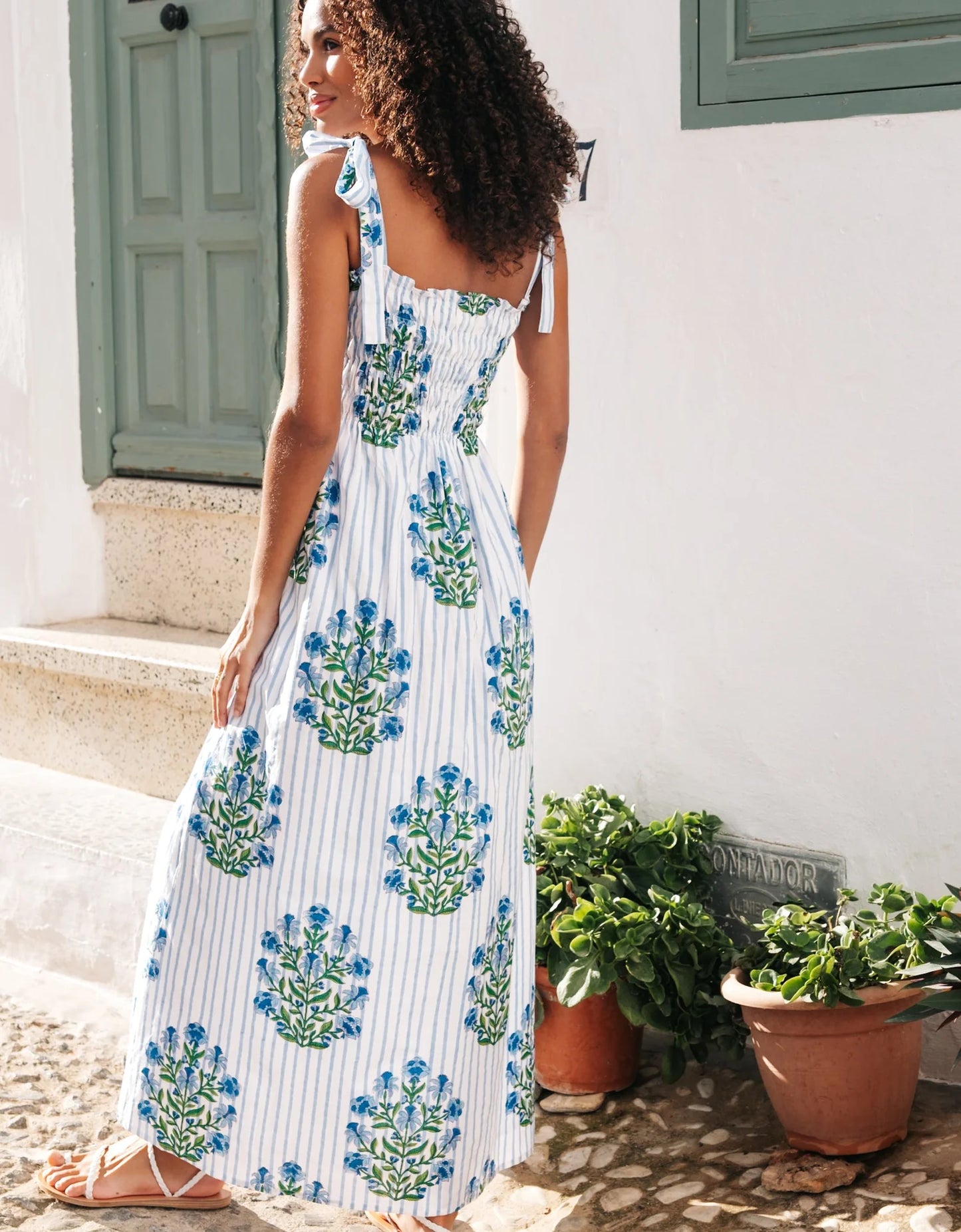 Martina Dress - Dusk Stripe