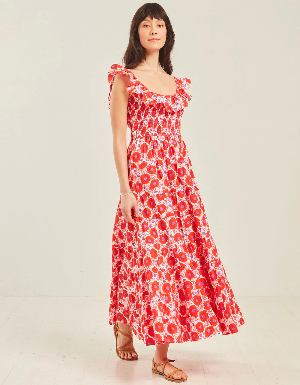 Susie Dress - Geranium Poppy