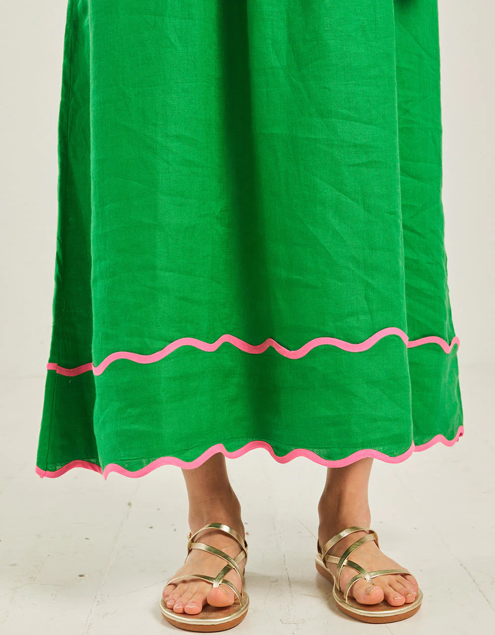 Hazel Dress - Parakeet Linen
