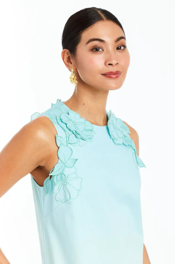 Juniper Shift Mini Dress - Aegean Calypso
