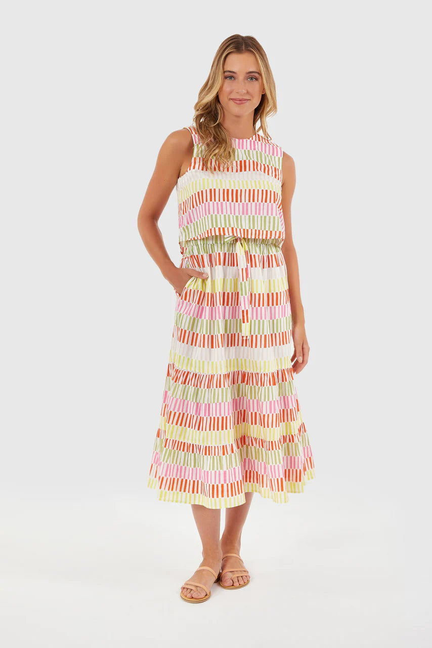 Market Skirt - Sherbert Stripes