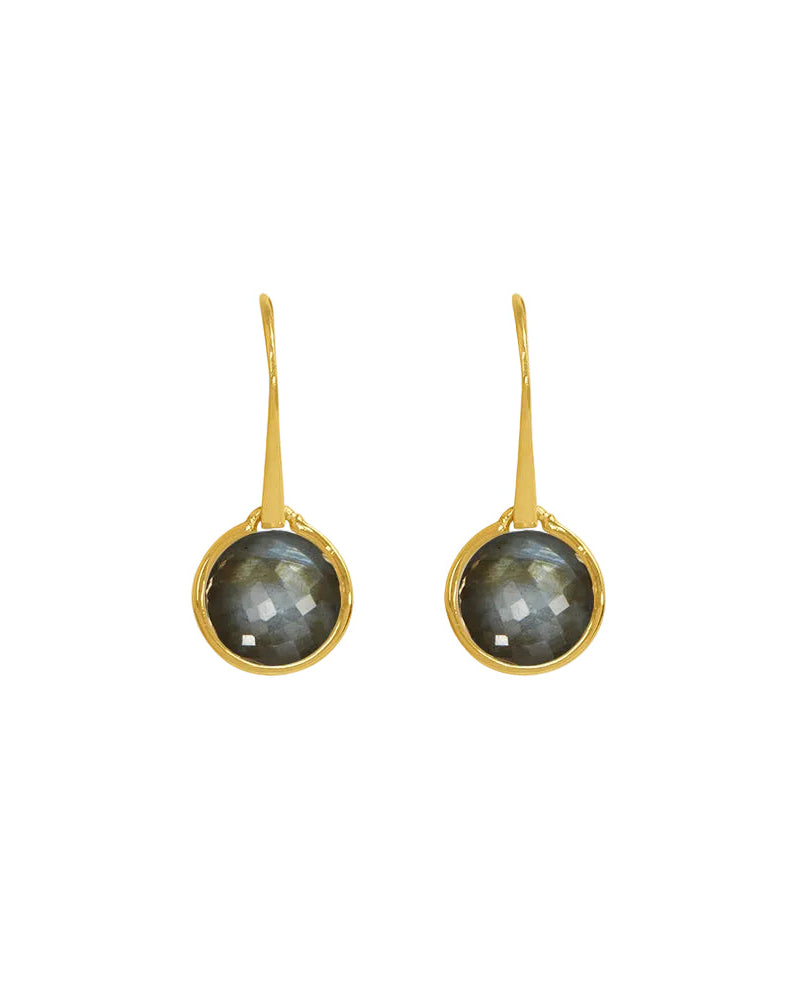 Ipanema Cabochon Droplets - Labradorite/Gold