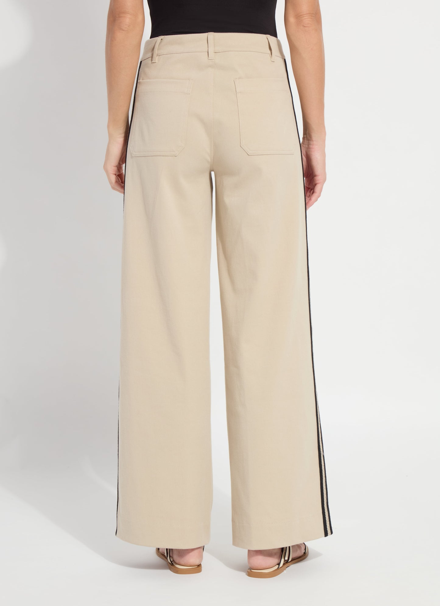 Brinne Side Stripe Trouser - Crisp Khaki