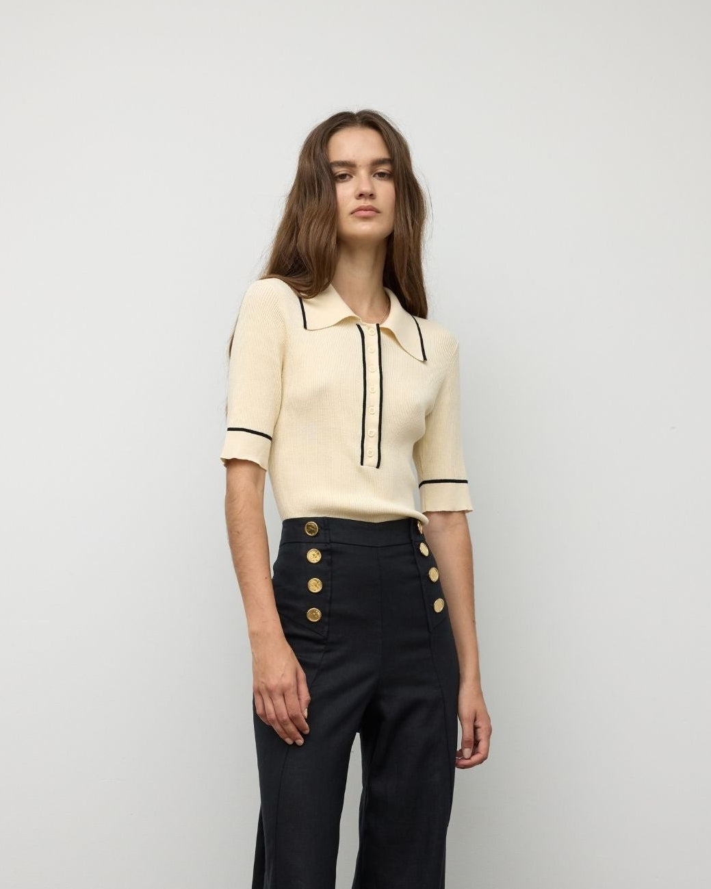 Short Sleeve Polo - Bone