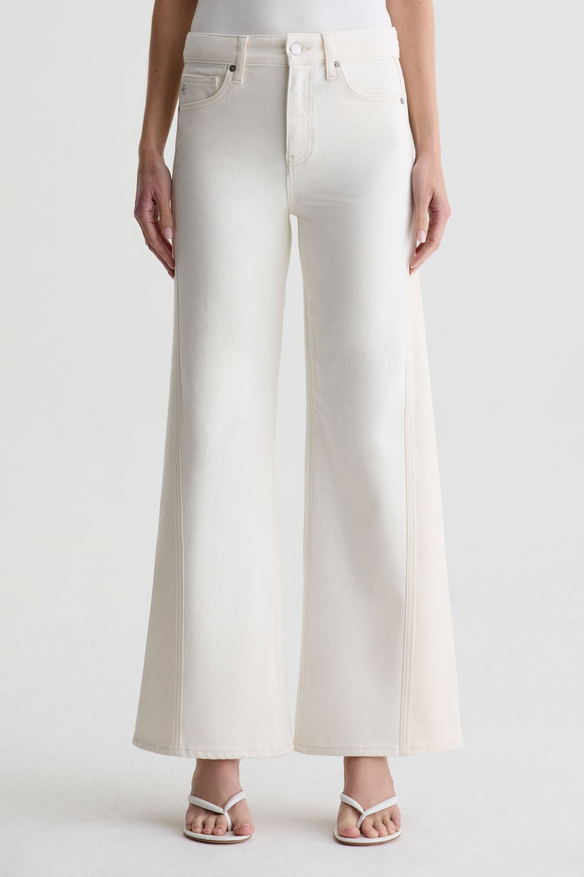 Saige Wide Leg - Powder/Ecru