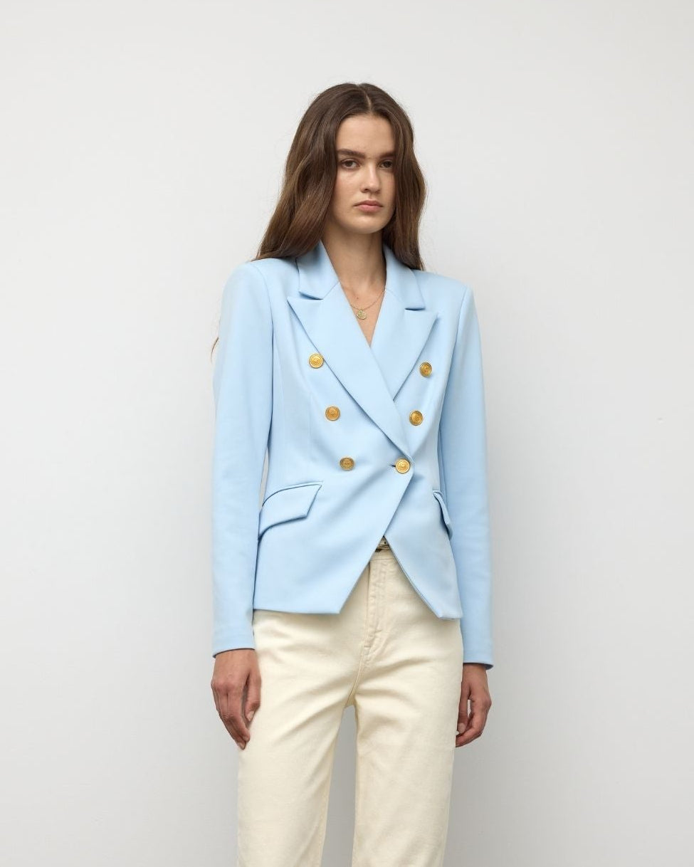 6 Buttons Jacket - Sky Blue