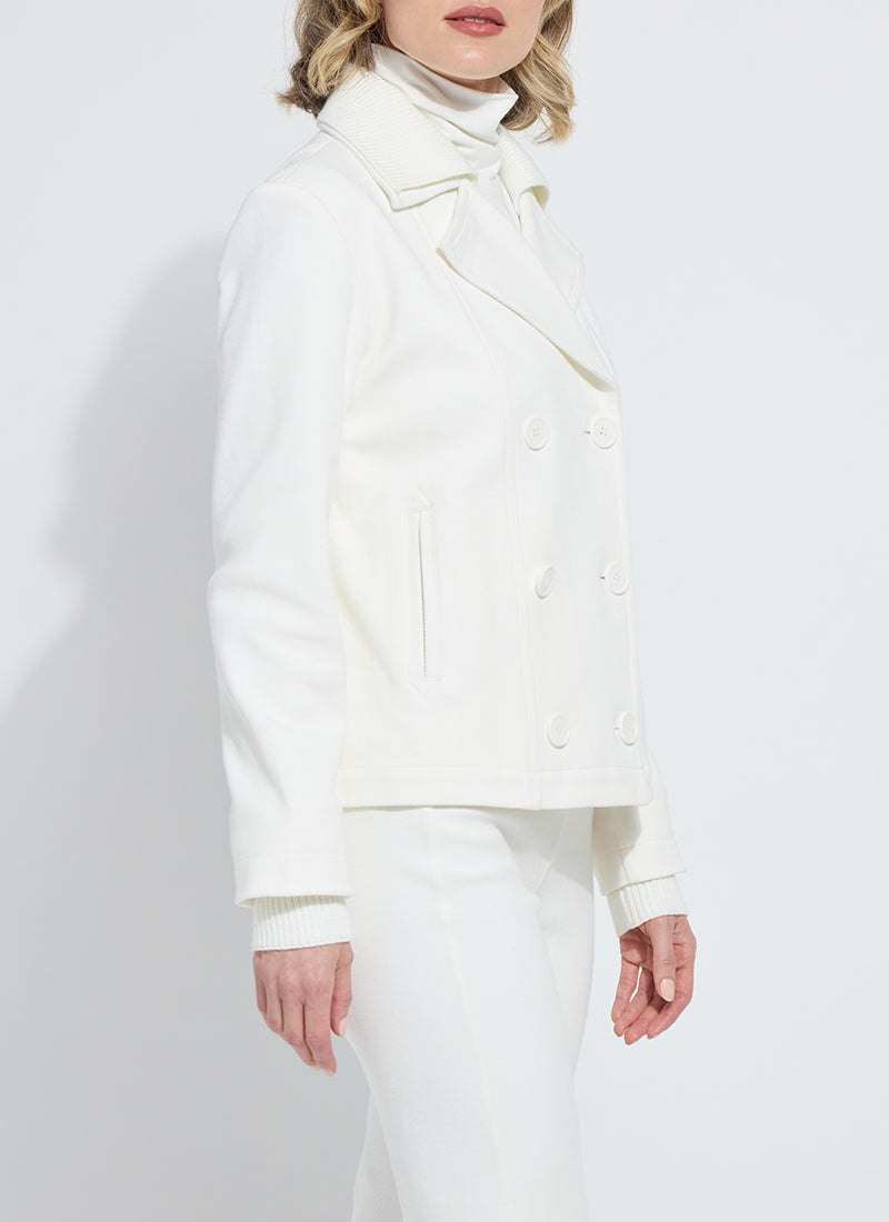 Maude Cropped Peacoat - Snow White