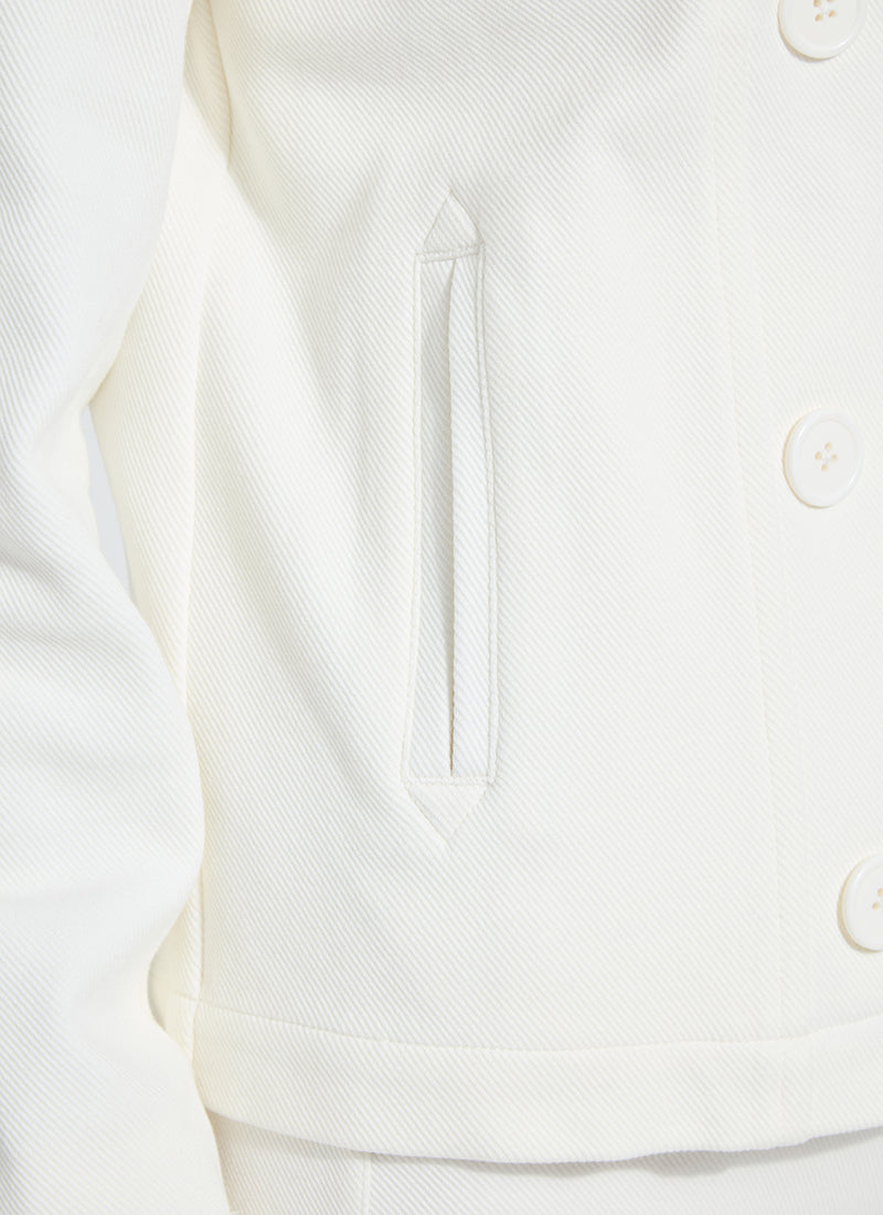 Maude Cropped Peacoat - Snow White