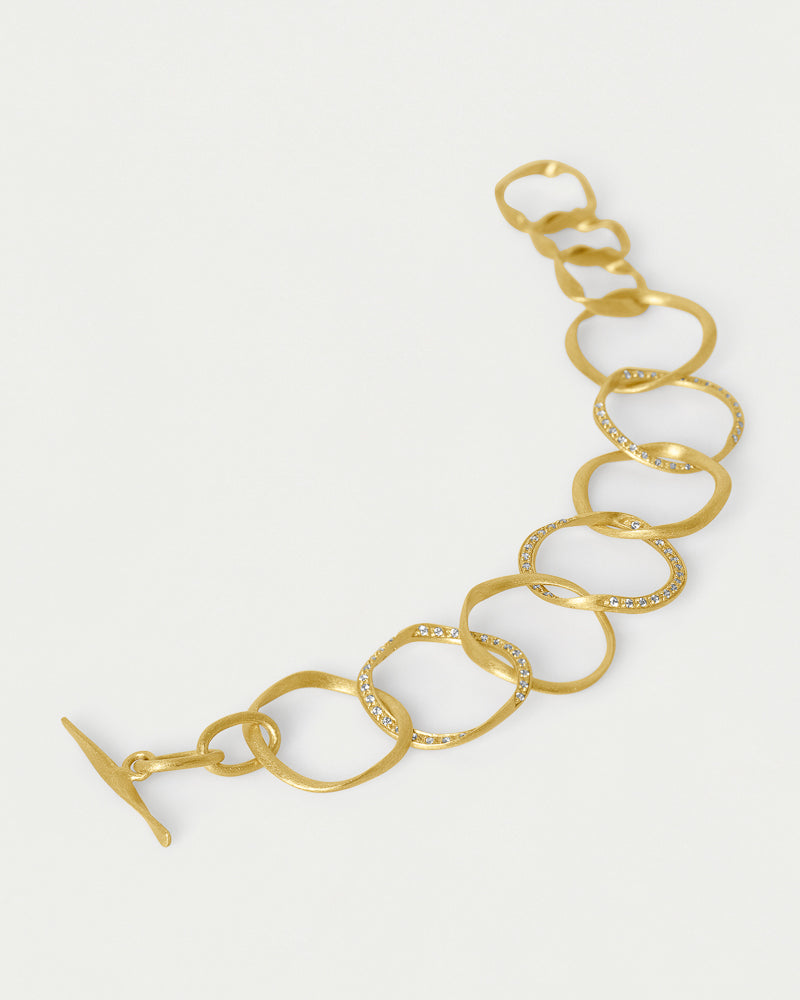 Camille Link Bracelet - White Topaz/Gold