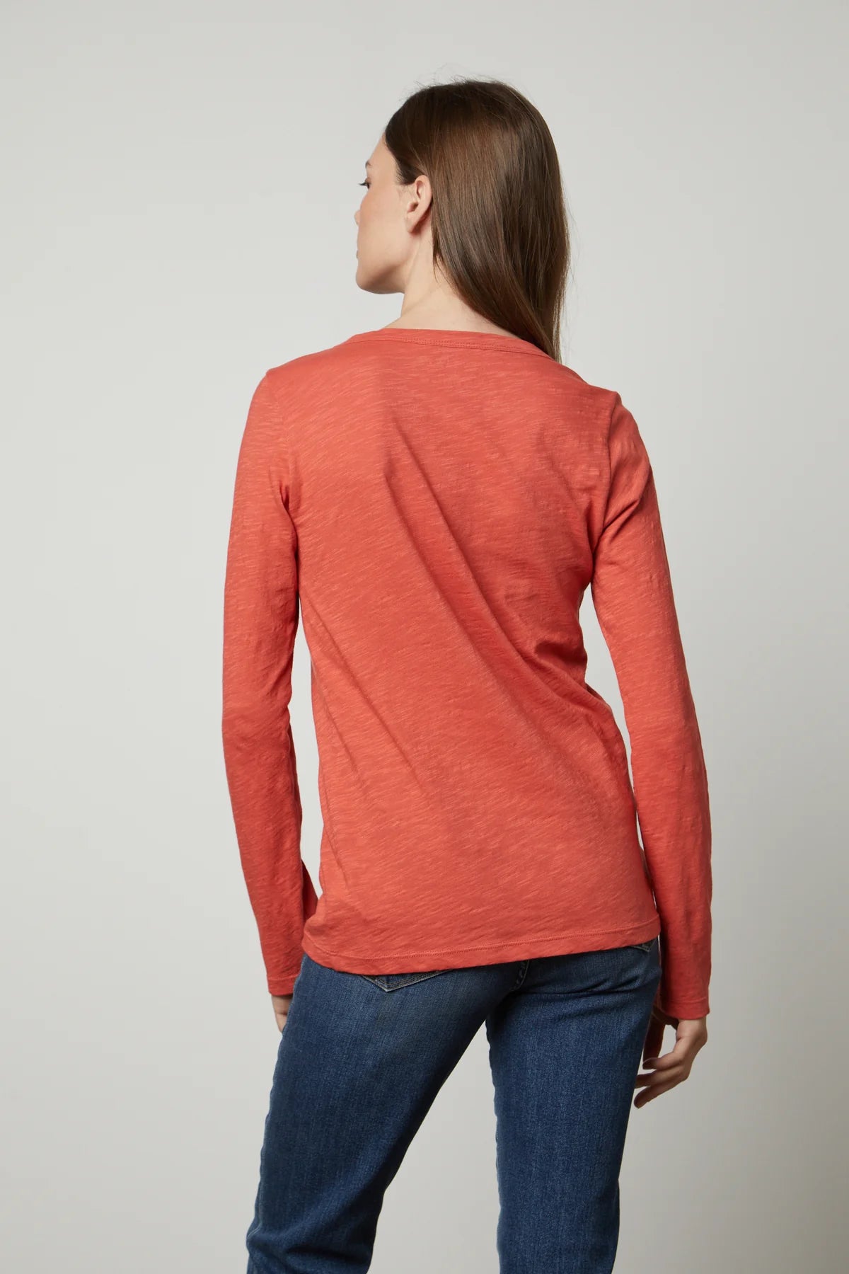 Lizzie Original Slub Long Sleeve Tee - Paprika