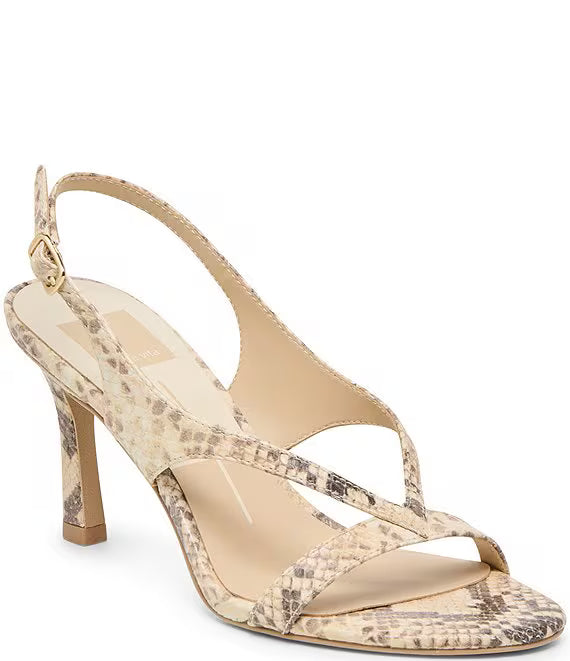 Izela Heel - Natural Snake Leather
