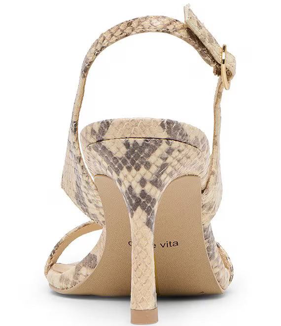 Izela Heel - Natural Snake Leather