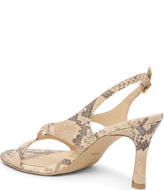 Izela Heel - Natural Snake Leather