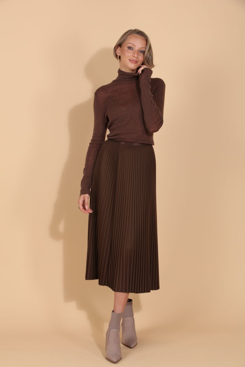 Merino Sequin Sweater - Brown