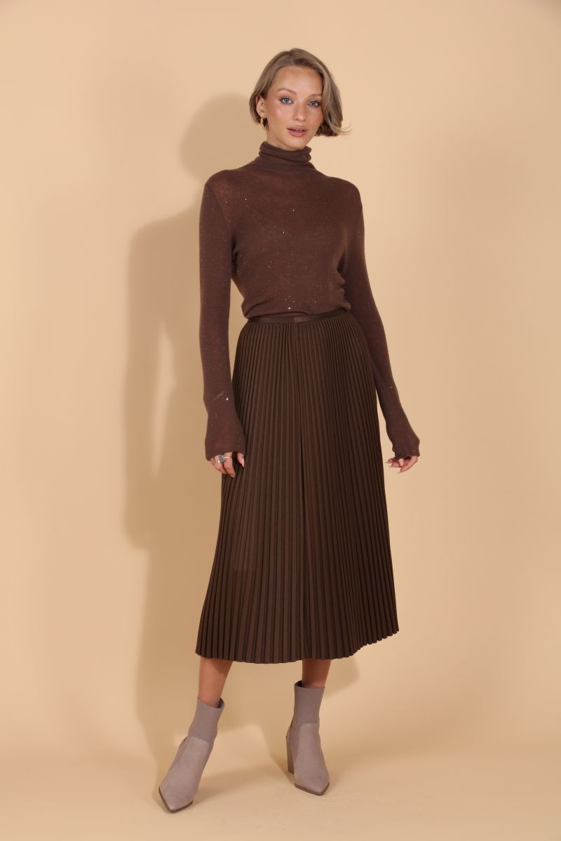Merino Sequin Sweater - Brown