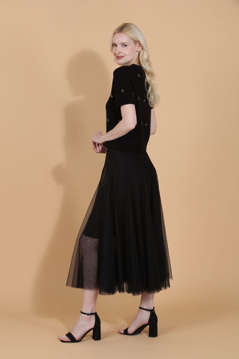 Cashmere Blend Sweater - Black