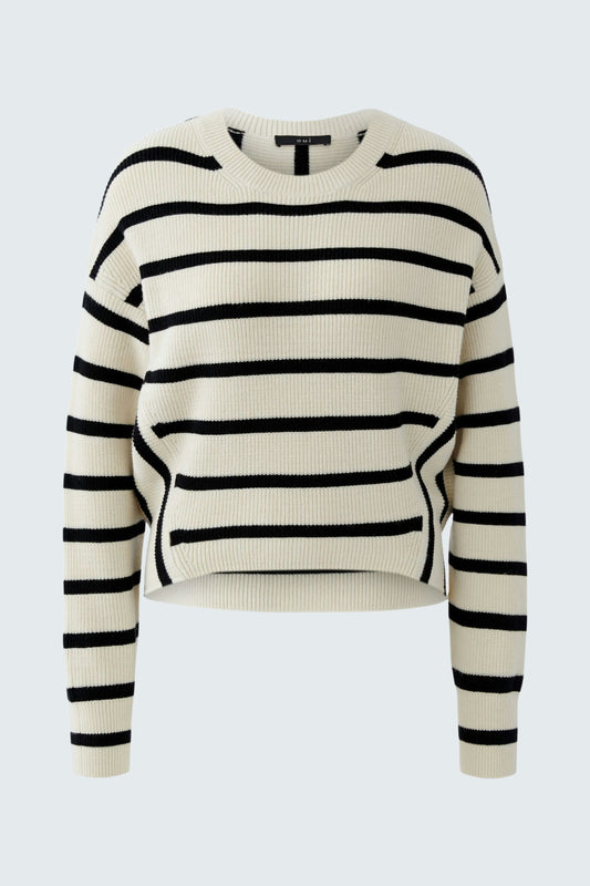 Striped Pullover - White/Black