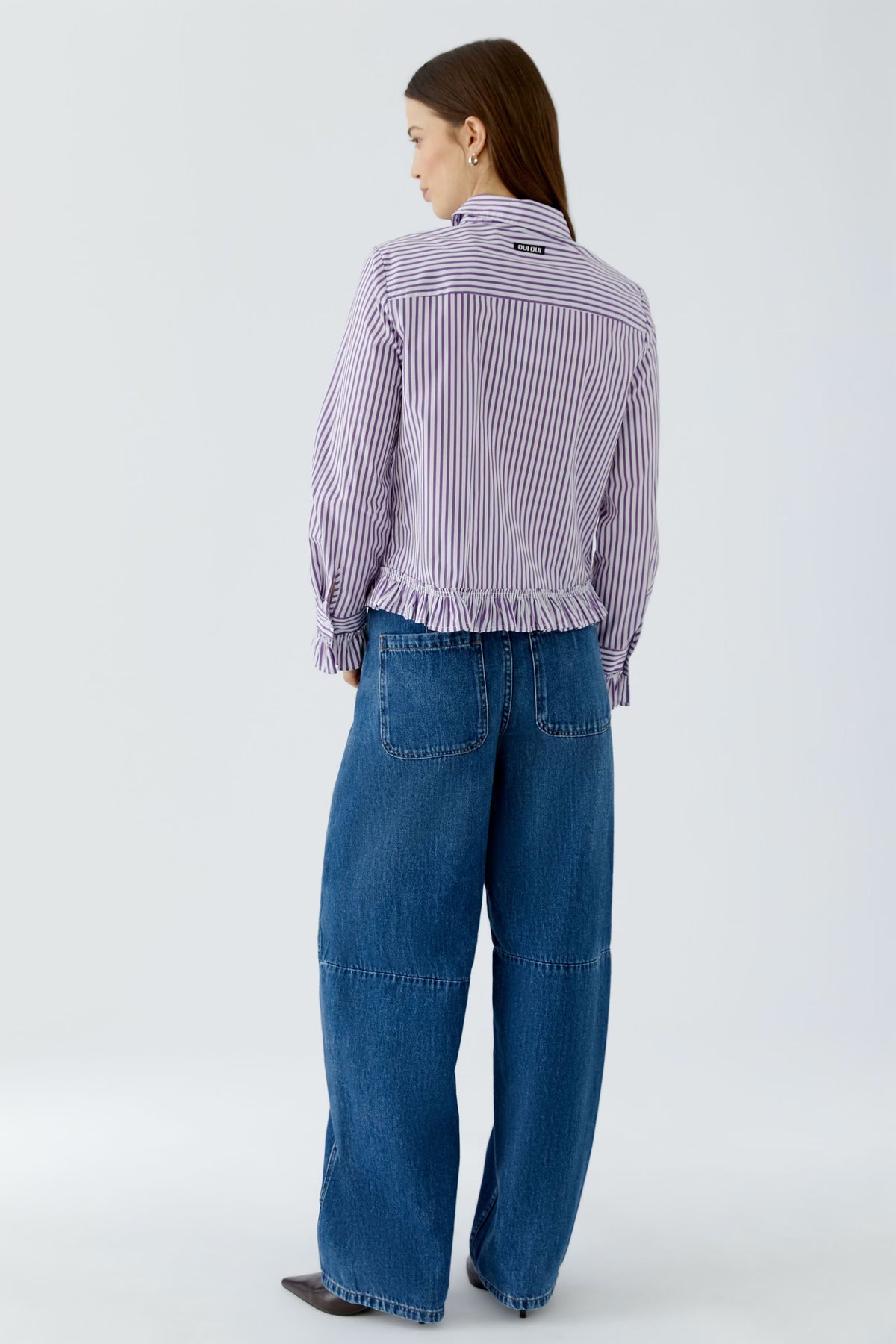Shirt Blouse - White Violet