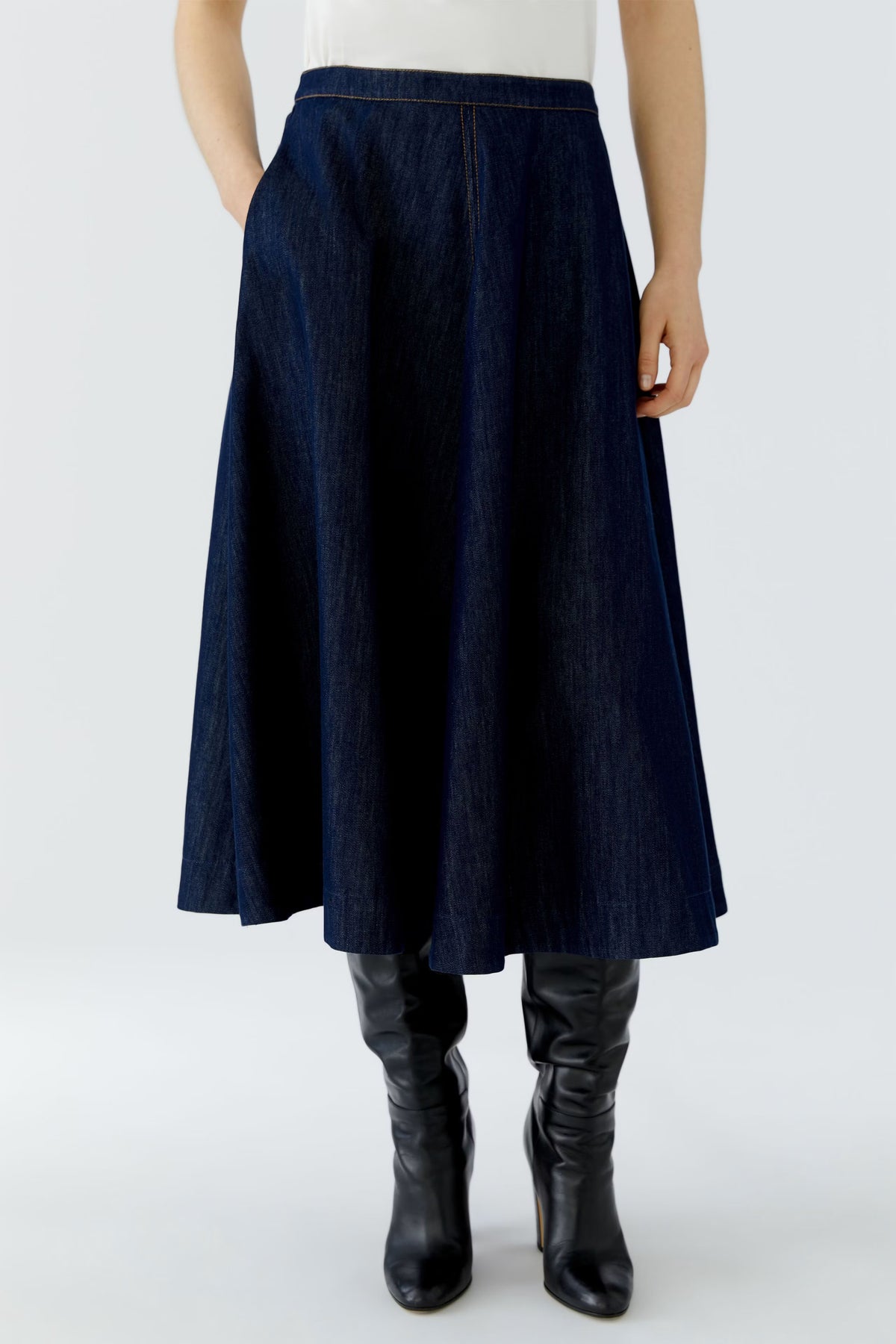 A-line Skirt - Raw Denim