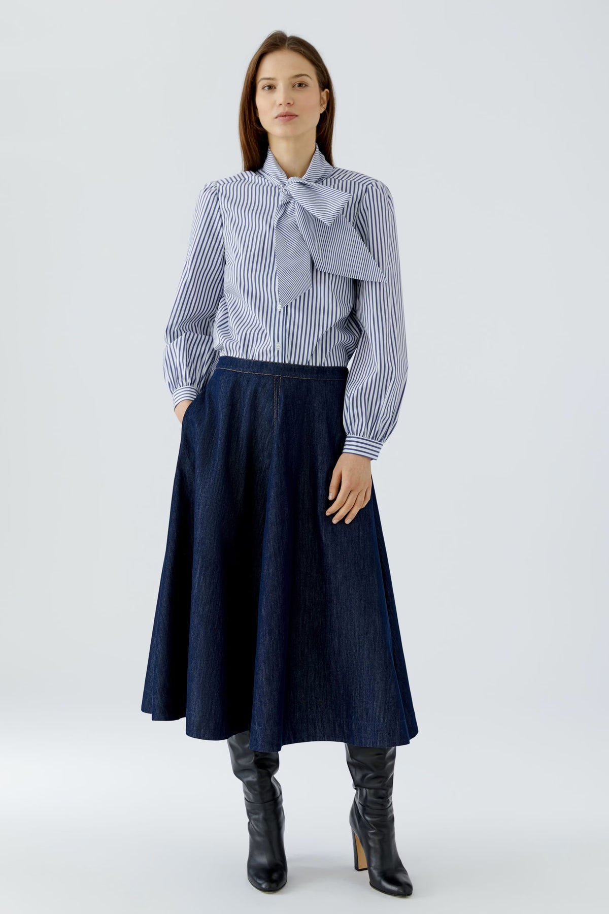 A-line Skirt - Raw Denim
