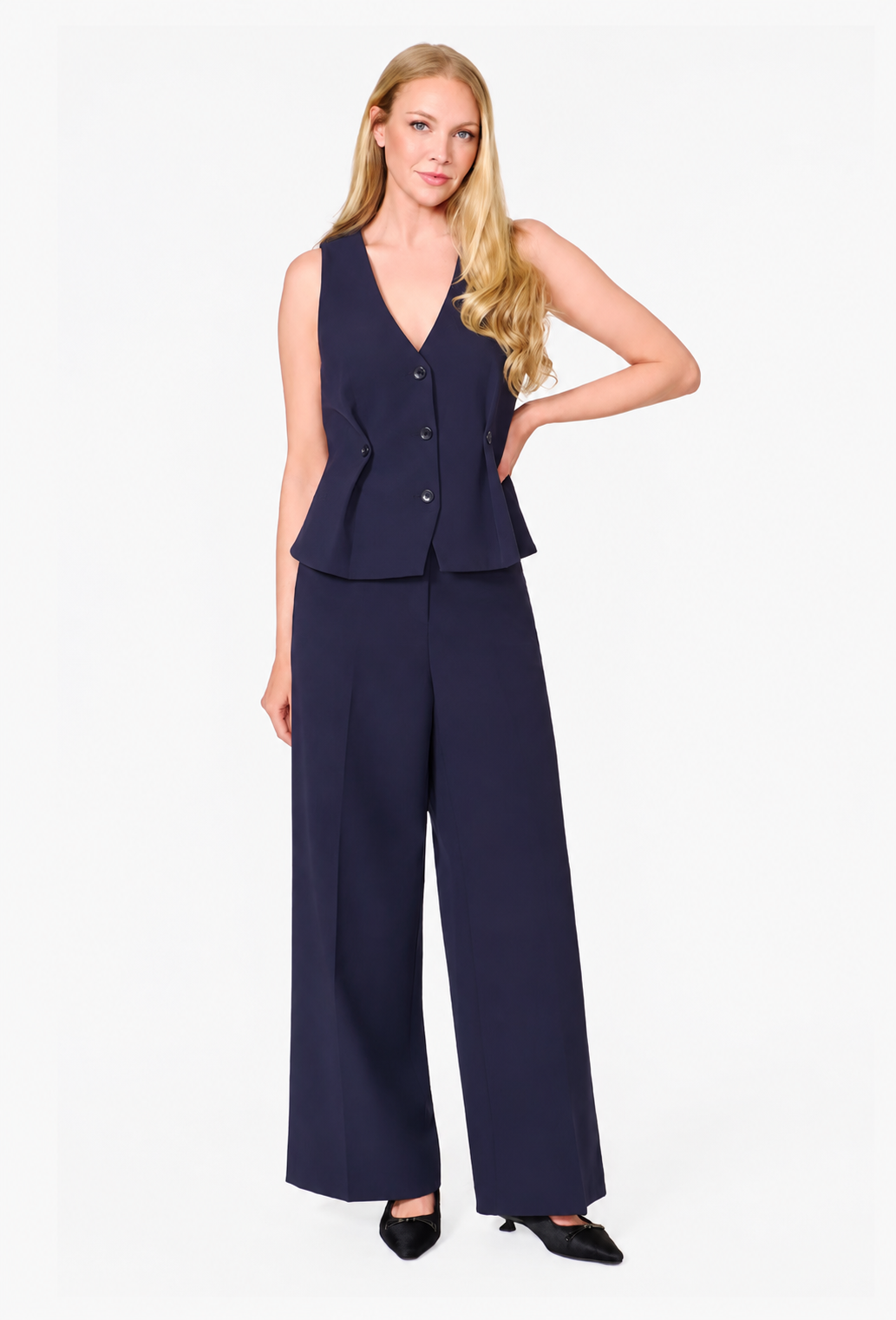 Tailored Vest - Navy