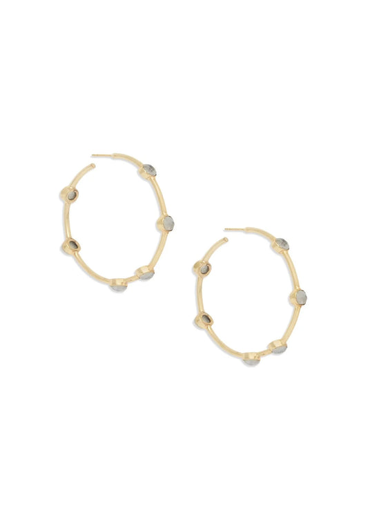 Cleo Hoop Earring - Moonstone