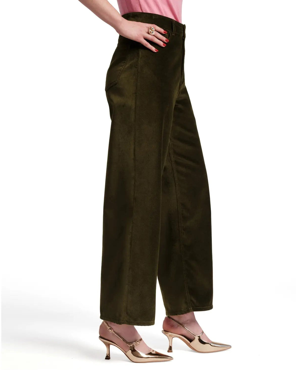 Ace Velvet Pant - Olive