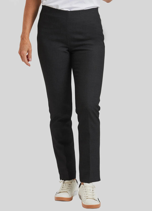 The Annie Pull On Iconic Twill Pant - Black