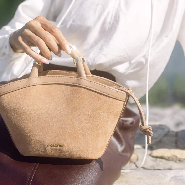 Mini Tote - Tan Suede