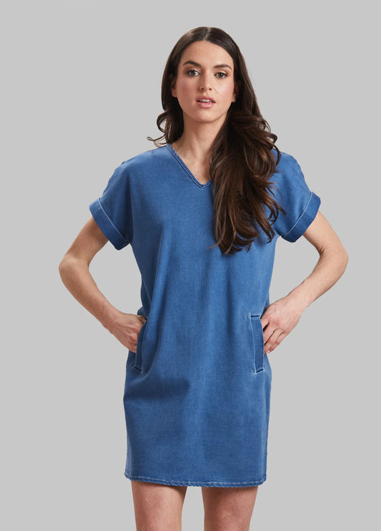 Lexie Short Sleeve Dress - Denim