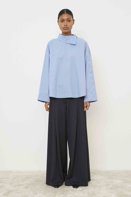 Navy Wide Leg Pant