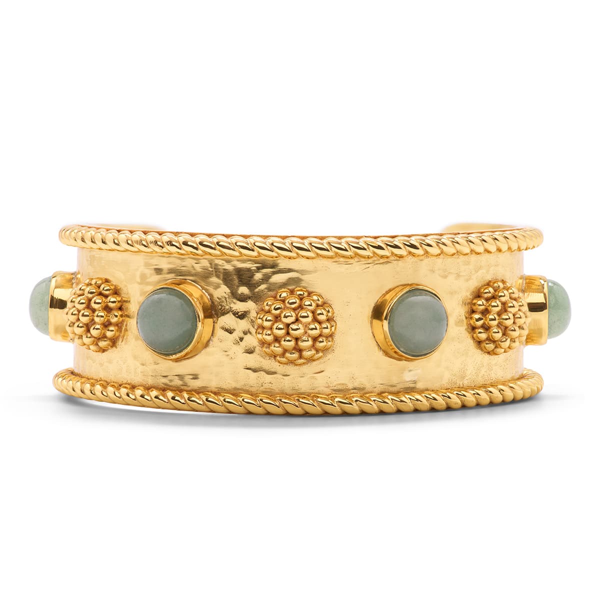 Berry Gem Cuff - Gold/Meadow Jade