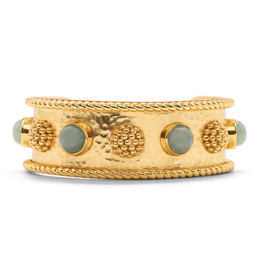 Berry Gem Cuff - Gold/Meadow Jade