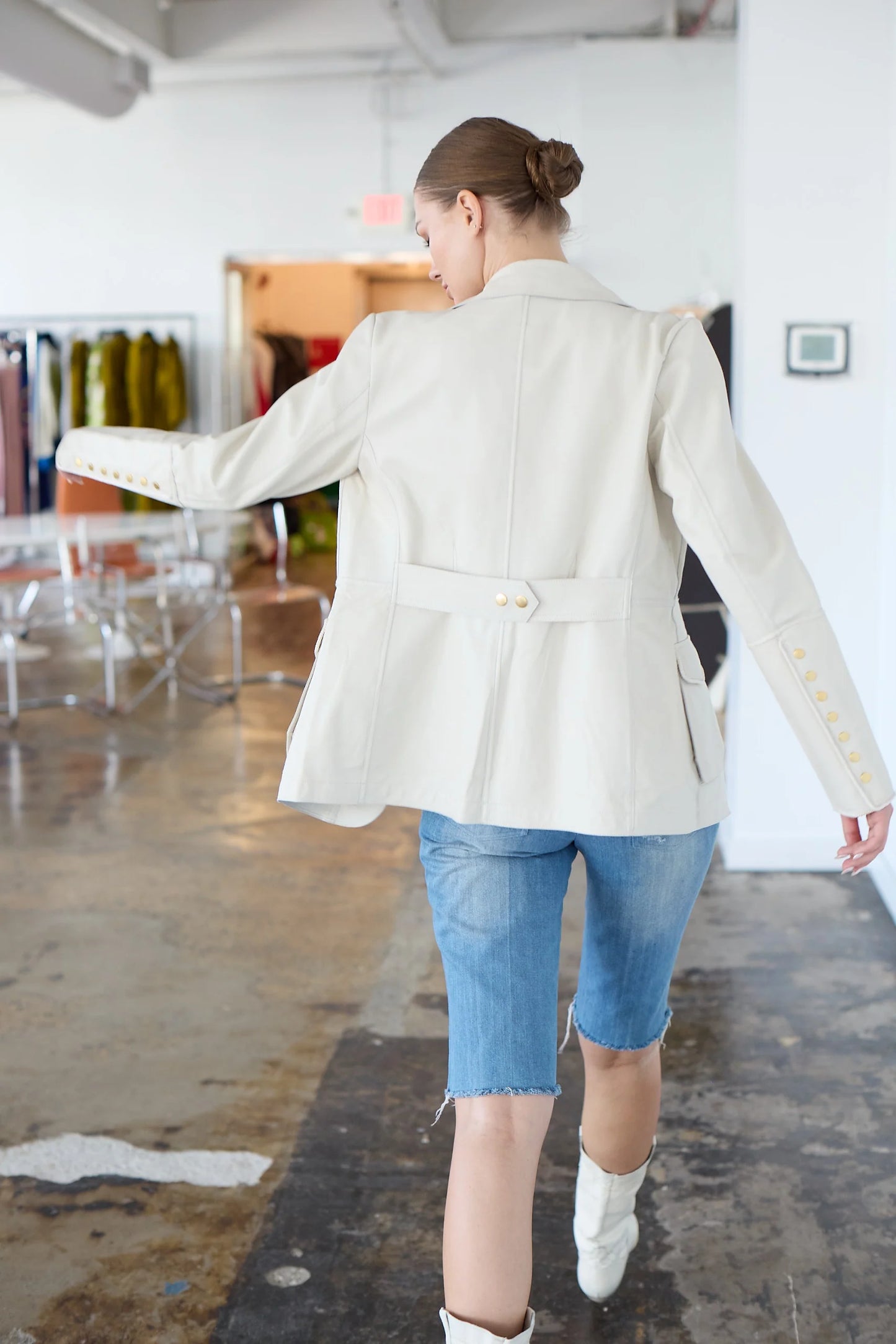 Meryl Braid Utility Jacket - Off White