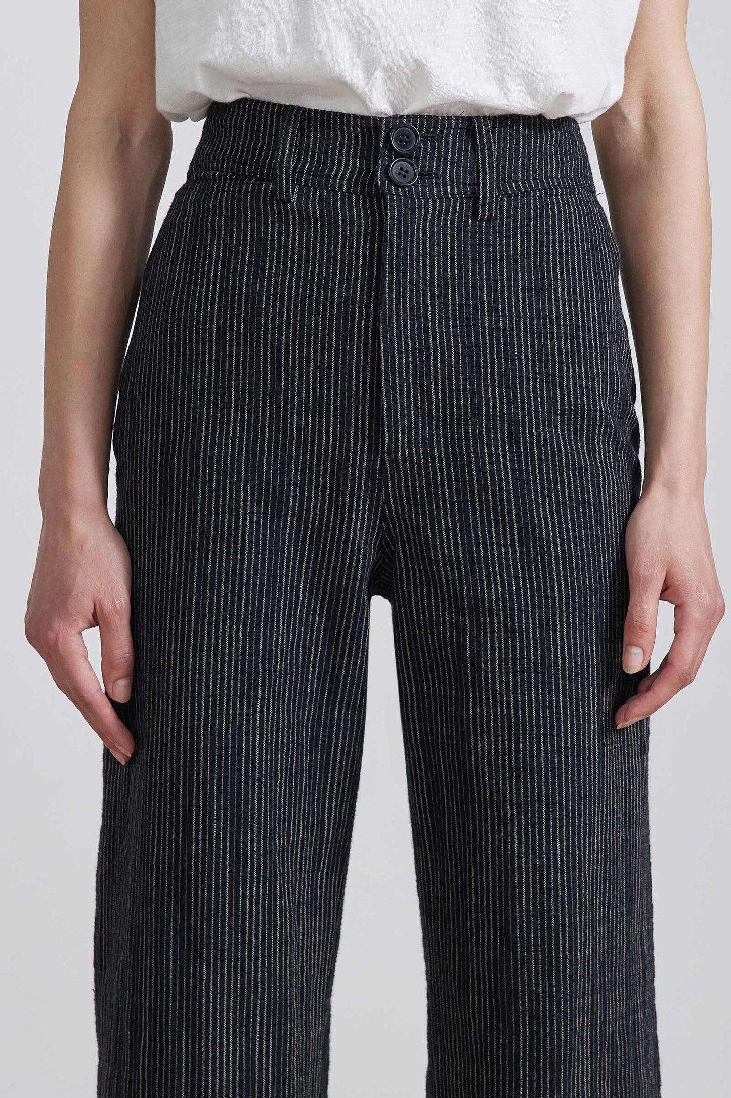 Merida Pant - Midnight Pin Stripe