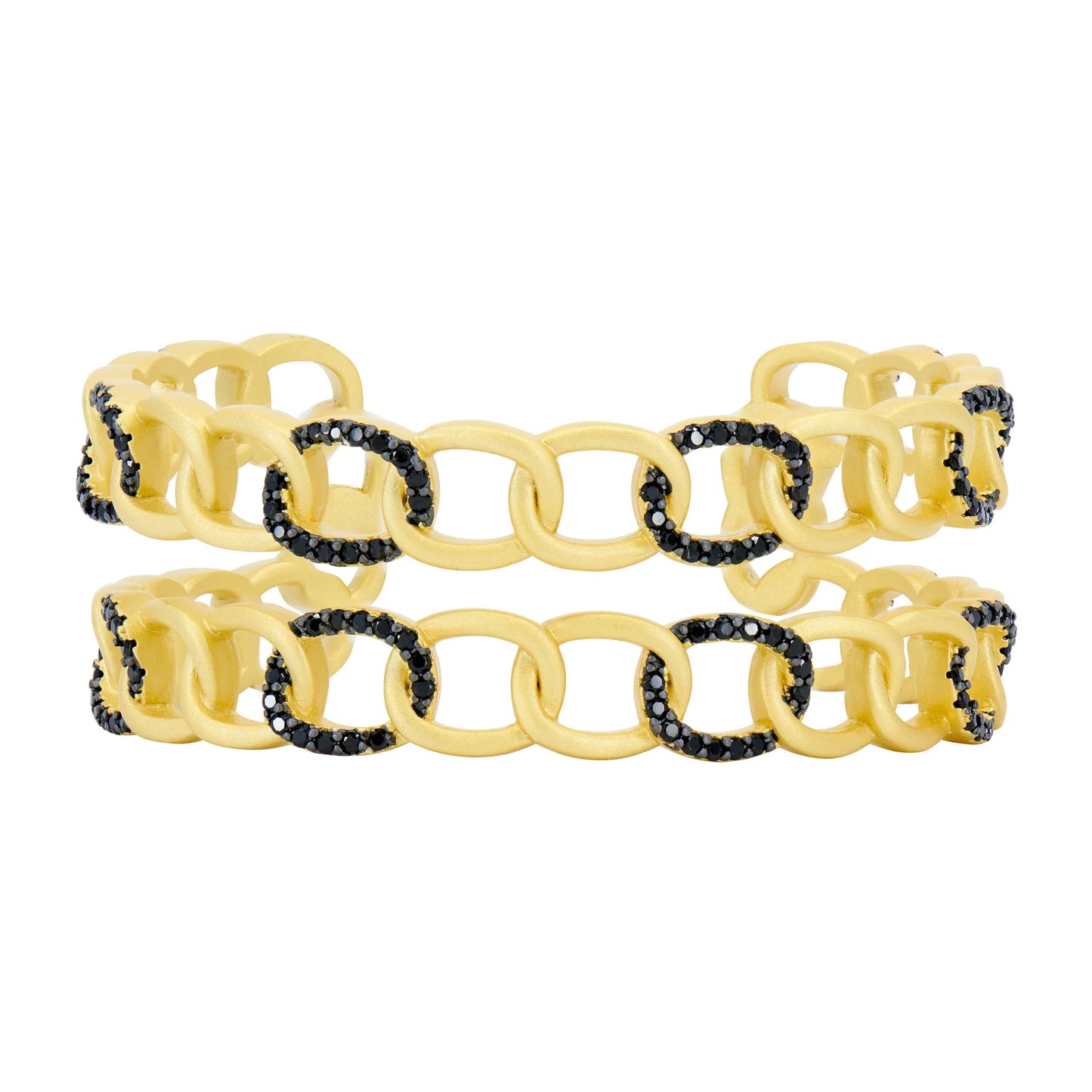 Industrial Finish Flat Chain Link Statement Cuff