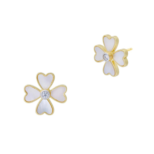 City Blooms Mother of Pearl Stud Earrings