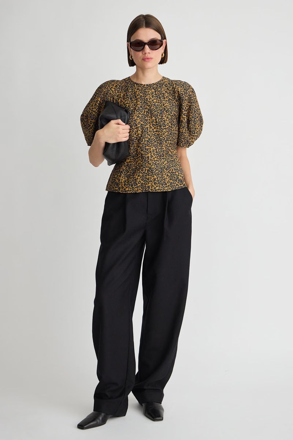 Lino Top - Leo Floral Midnight