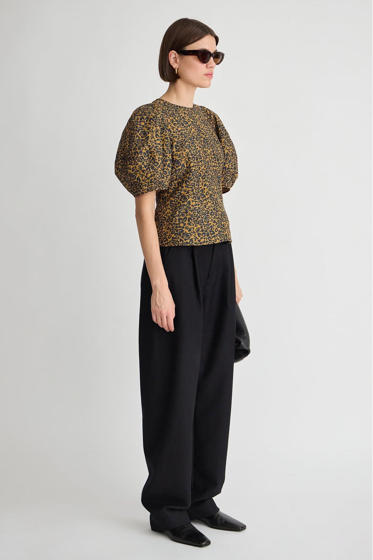Lino Top - Leo Floral Midnight