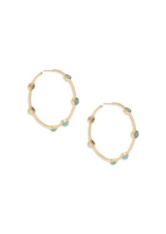 Cleo Hoop Earring - Amazonite