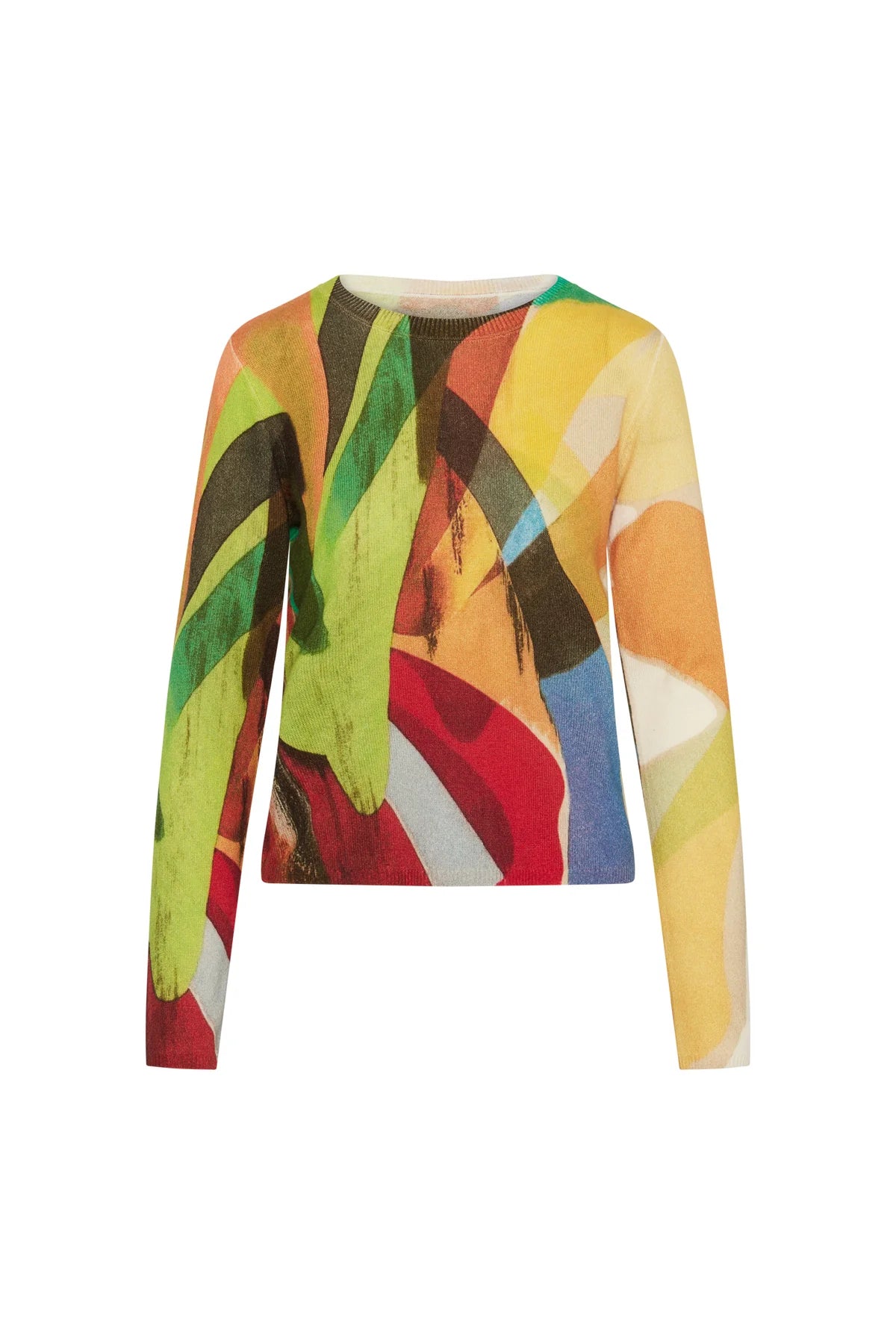 Crewneck Cashmere Sweater - Stella Print