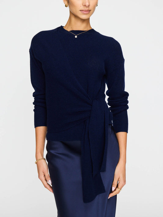 Greys Wrap Sweater - Navy