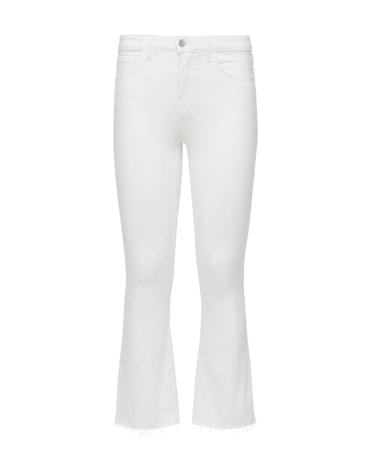Kendra High-Rise Crop Flare - Blanc