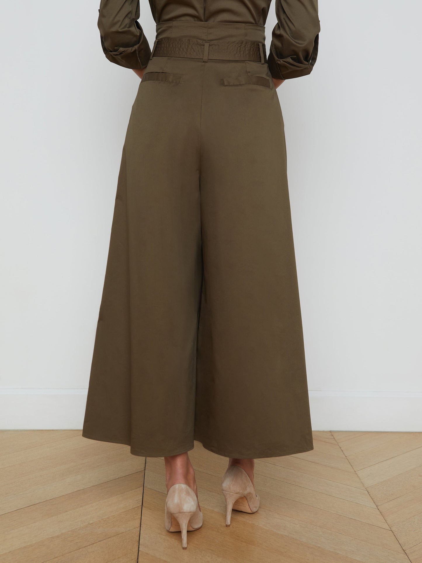 Lowen Paperbag Crop Pant - Pine