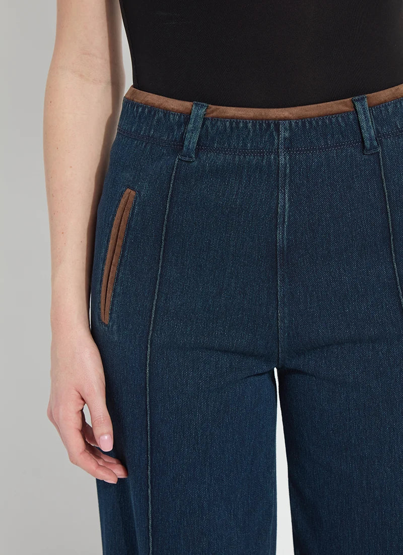 Angelica Pintuck Denim - Indigo