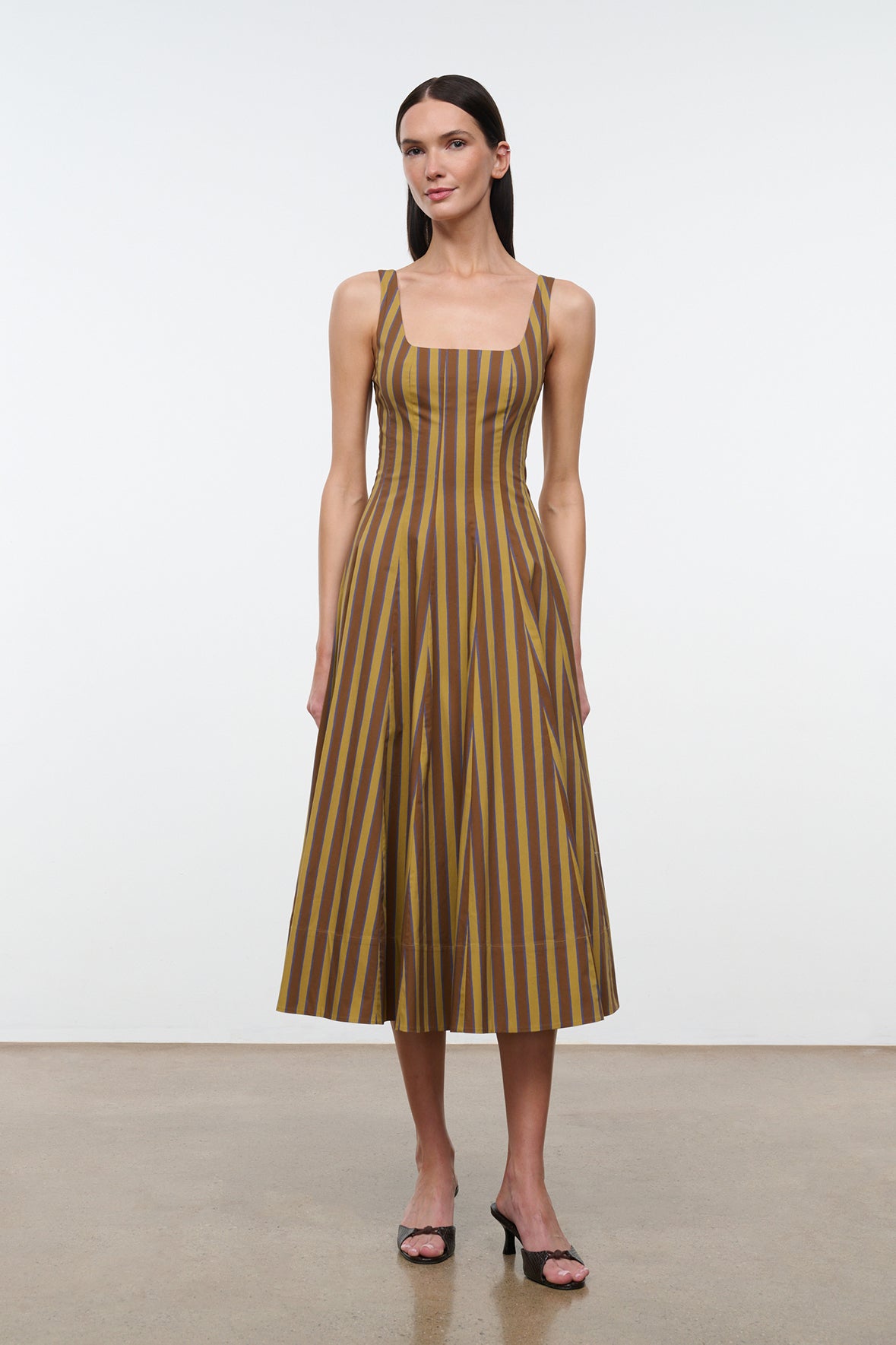 Wells Dress - Cigar Stripe