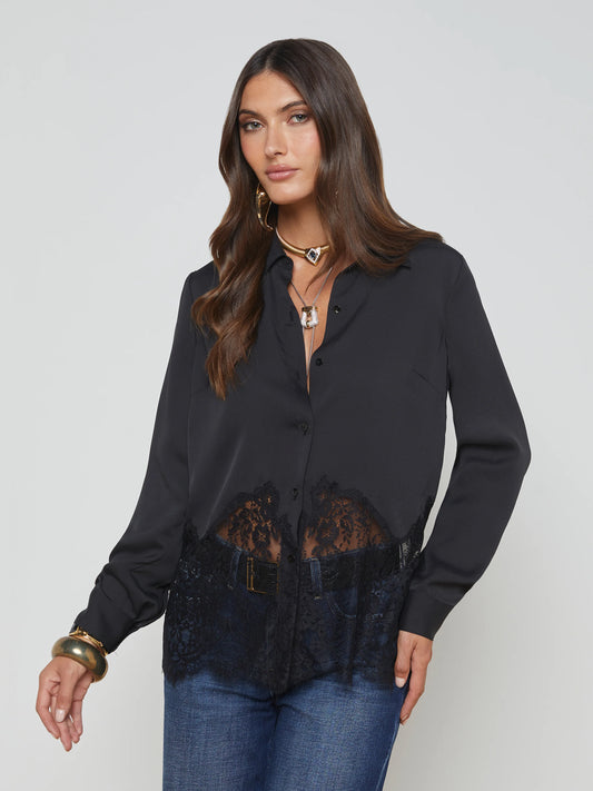 Adalee Lace Blouse - Black